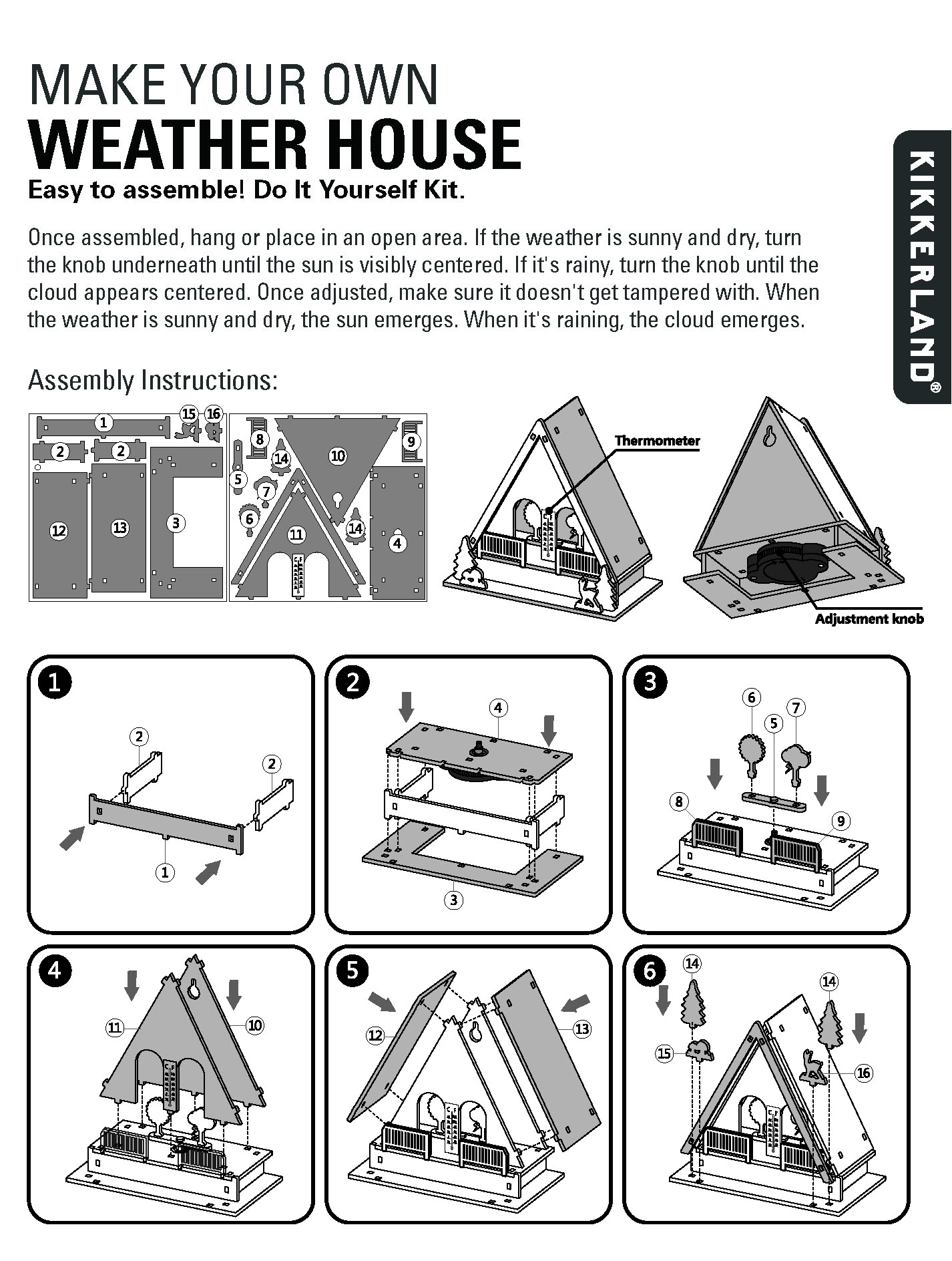 How do I make my own Weather House Hygrometer? Kikkerland Design
